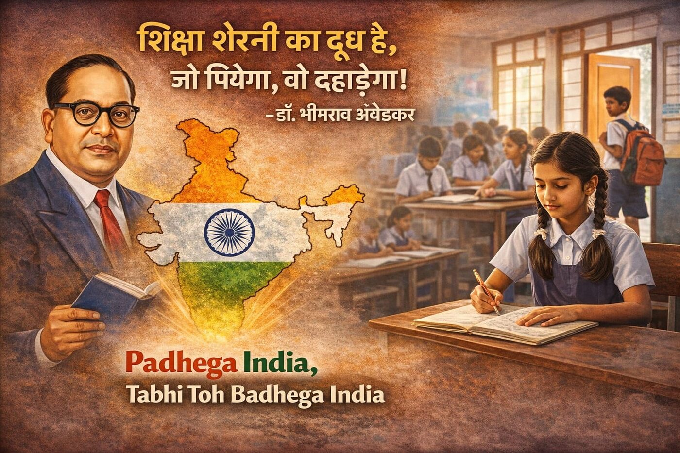 Education quote campaign graphic